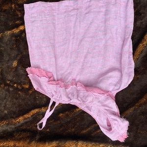 Anthropologie one shoulder linen top